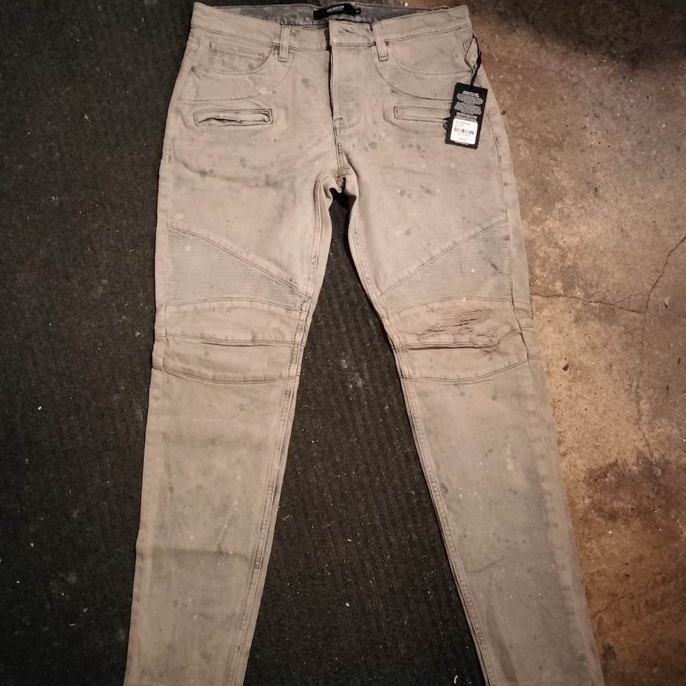 Hudson Jeans Gray Skinny Fit Distressed Denim